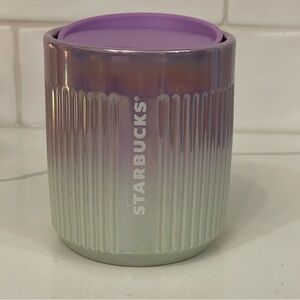 Starbucks Winter 2022 Ceramic Double Wall Purple Iridescent Tumbler 8oz